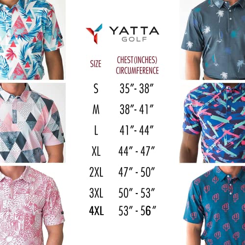 Yatta Golf Standout Performance Golf Polo Shirts – Men’s – Pura Vida – 3Xl #TOP1