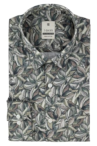 Image of 7-DAYS Men's Premium Formal Printed Shirt - 100% Cotton, Regular Fit, Full Sleeves, with Pocket - Stylish for Special Occasions.