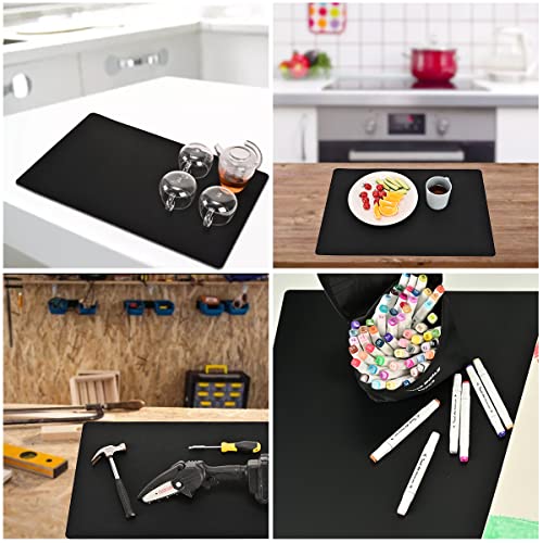 Euchoiz Large Silicone Mat 24"*16" Heat Resistant Sheets For Craft Kitchen Table Thicker Multipurpose Counter Protector Countertop Mat Jewelry Resin Casting Mold Waterproof Placemat Black #TOP3