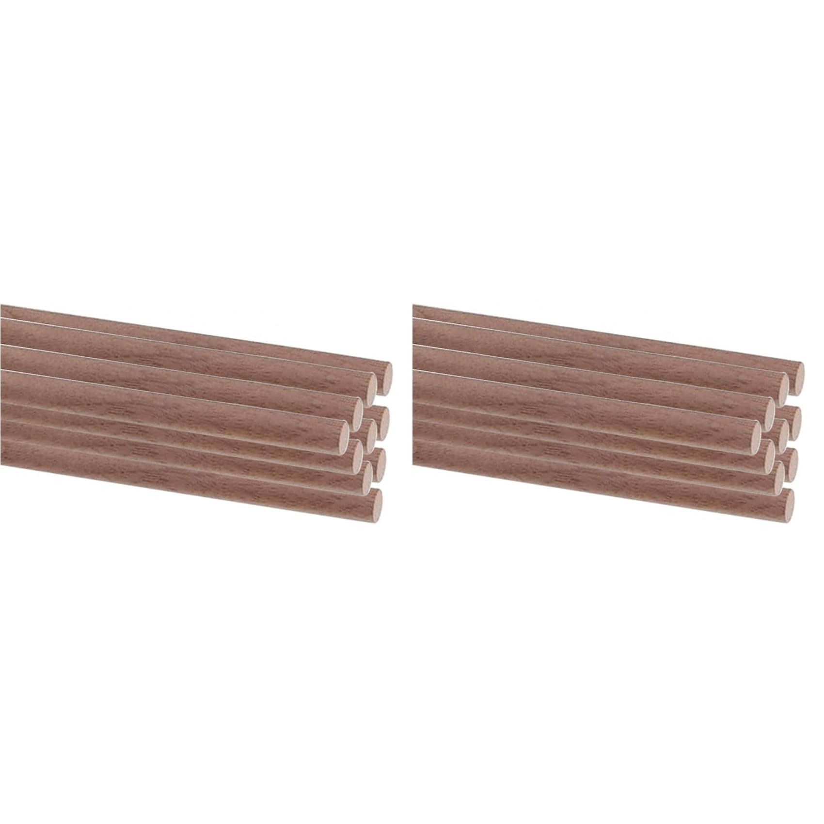 Jnchdghwa As Shown 20 Pcs Wooden Dowel Rods For Crafts Round Unfinished Walnut Dowel Rod Sticks Hardwood Sticks For Diy Crafting