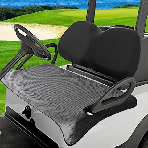 Golf Cart Seat Covers Keep Seat Cool and Clean On Hot Days, with Washable Mesh Fabric & Non-Slip Silicone Bottom Golf Cart Seat Towel Blanket Suits 2 Person Seats Yamaha G2, G8, G9, G16, G19, G22 G29 Cover