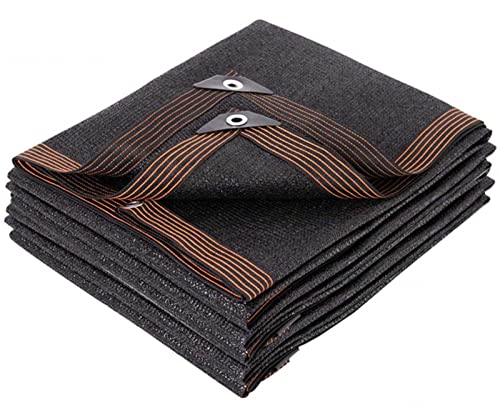 Voile d'ombrage noire 5 x 6 m résistante aux UV isolation thermique pour extérieur