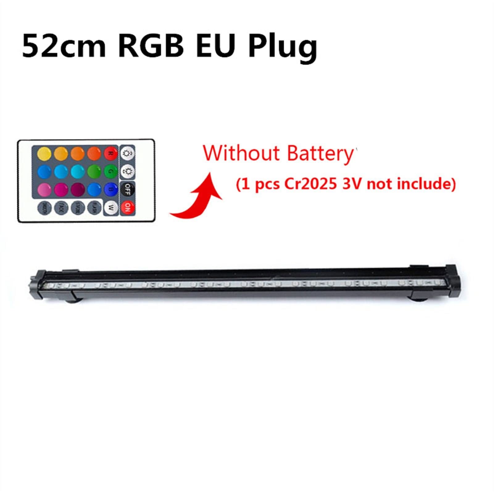 Luz para Piscina Aquarium Fish Tank Light Impermeable DIRIGIÓ Luz de barra de la bomba de burbuja 23/30/35/5 / 52cm Lámpara subacuática Decoración Iluminación 24 Teclado Control remoto Luces Sumergibl