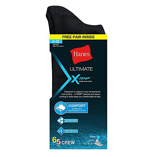 Chaussettes de sport Hanes homme noir anti frottement