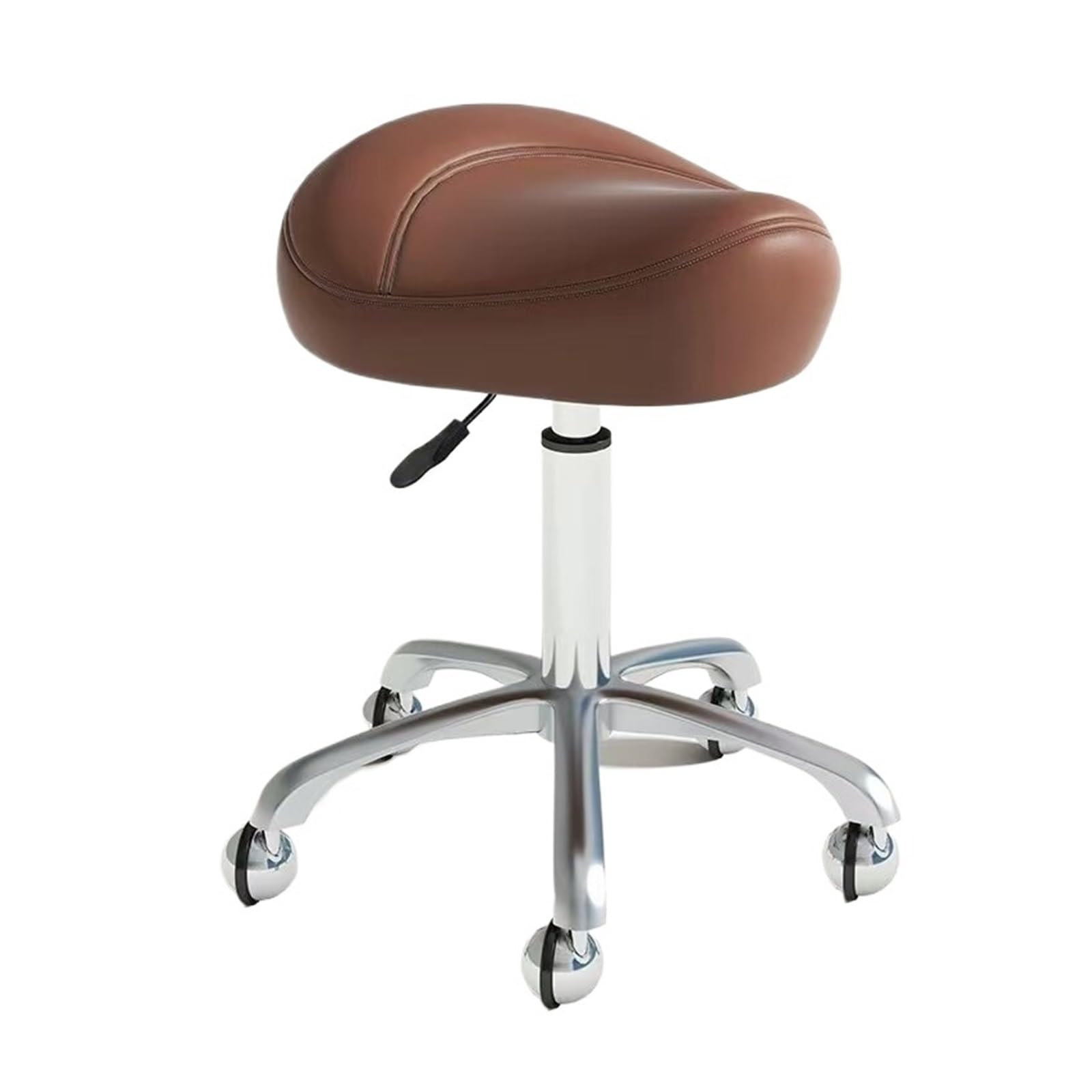 Sgabello girevole for carichi pesanti con sgabello a sella con ruote