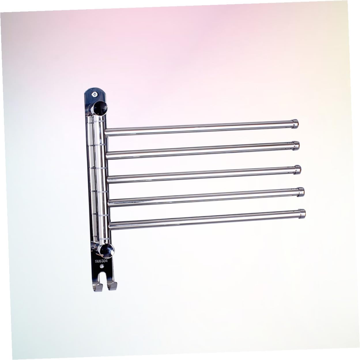 NUOBESTY Portasciugamani Parete Rotante in Acciaio Inox Aste Portaoggetti da Bagno Design Compatto e Antiruggine