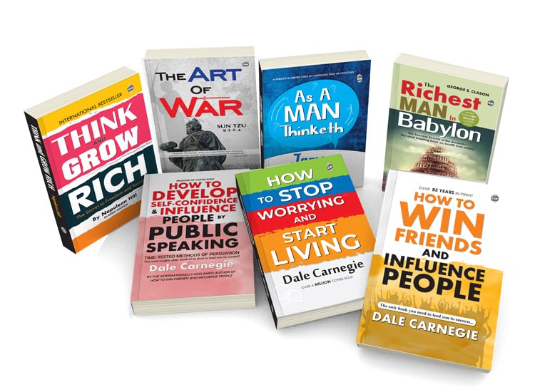 Image of 7 Powerful Books for Personal Growth & Financial Success : A Motivational Gift Set - Think & Grow Rich, The Art of War, How to Win Friends & More, Educational learning Book