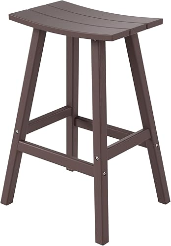 WestinTrends Malibu Taburetes de bar para exteriores de 29 pulgadas, taburetes de altura de barra de madera de polietileno resistentes a todo tipo