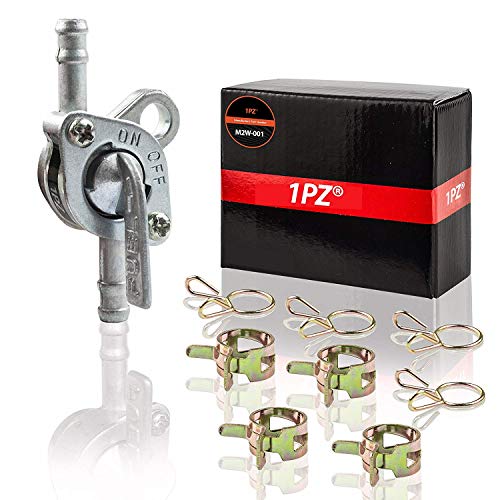 1PZ JP9-PE5 バイク用 2穴 燃料コック 燃料バルブ ホース内径φ6対応 フューエルコック ガソリンコック クリップ付き 発電機 キャブレター 農機具 耕運機用