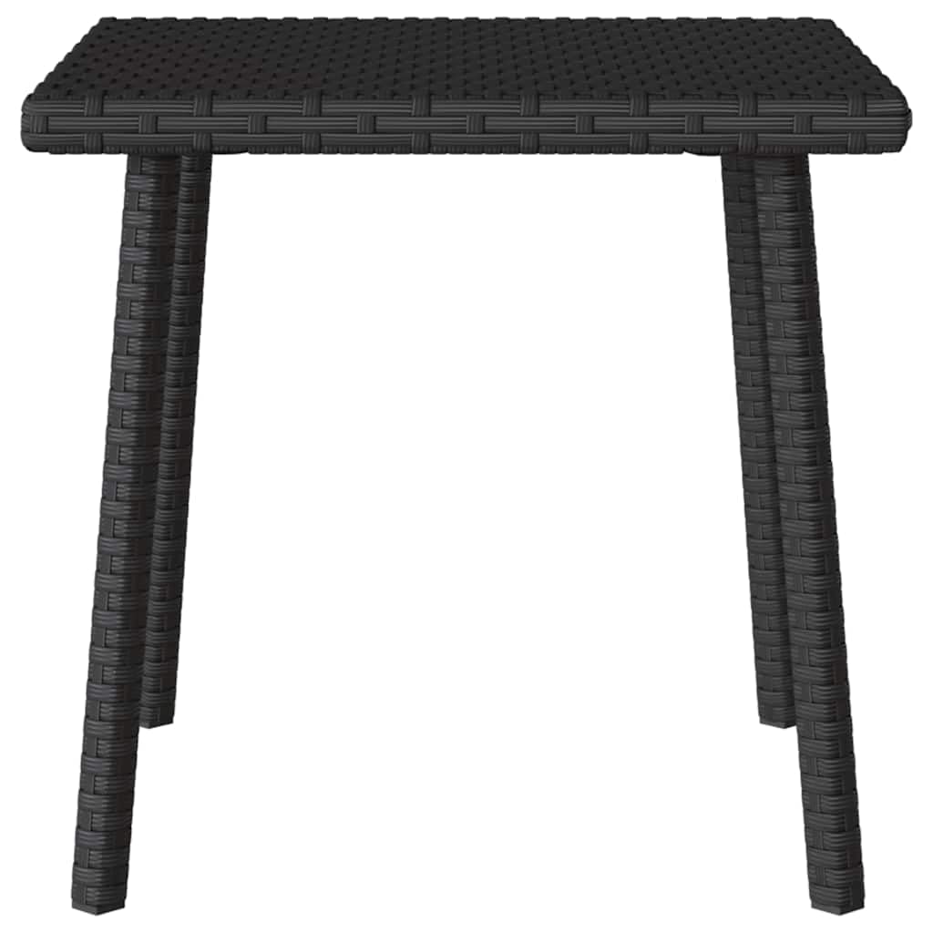 Stoły ogrodowe na zewnątrz - stolik kawowy ogrodowy prostokątny czarny 40x40x37 cm Poly rattan