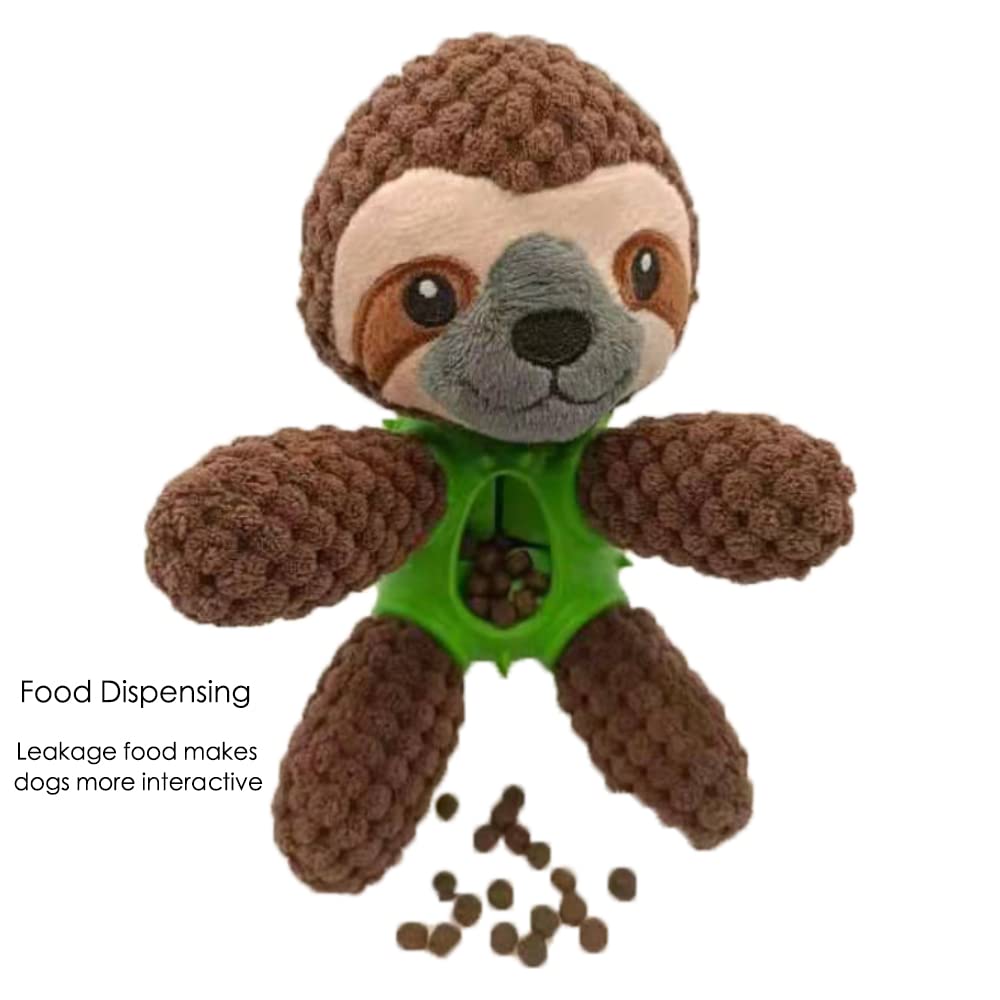 Juguetes chirriantes para perros, juguetes interactivos de felpa duraderos para mascotas, juguete dispensador de alimentos, divertido juguete de goma para masticar para cachorros, perros
