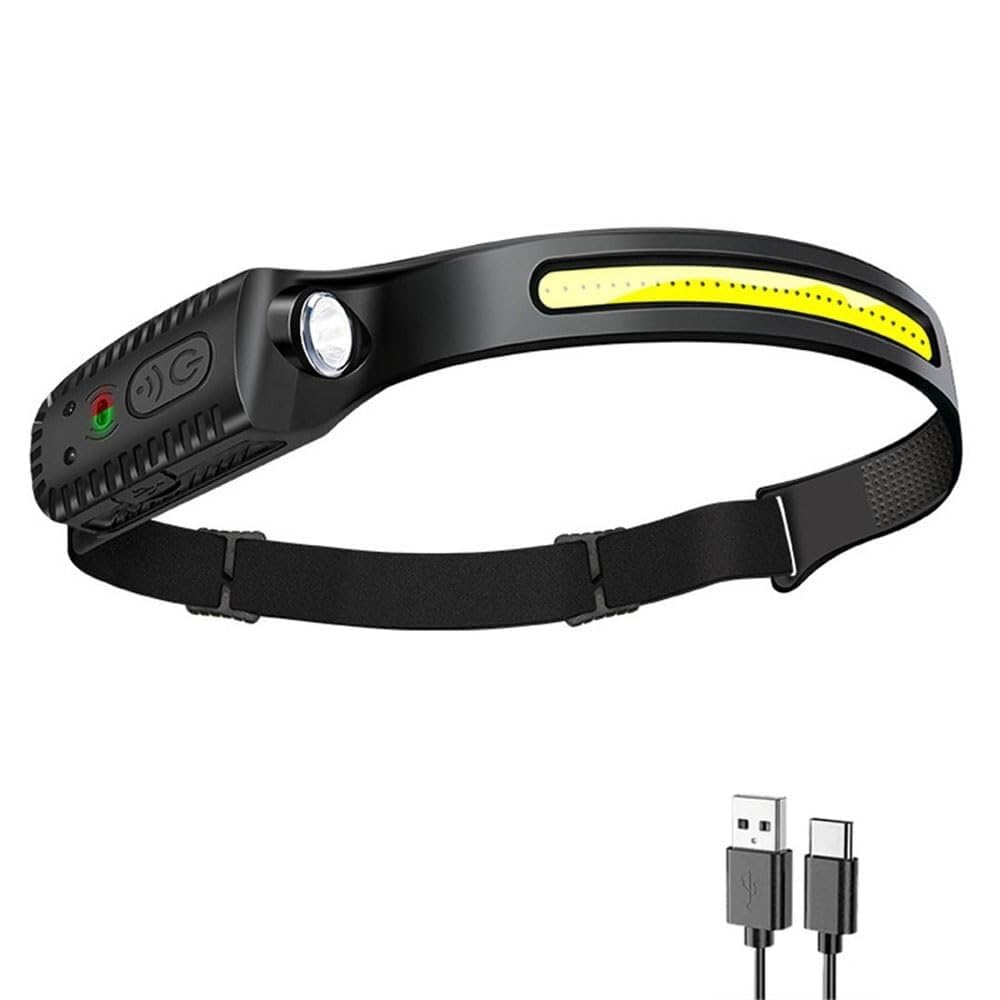 Lampe Frontale à LED Rechargeable par USB, idéale for la pêche ou Le Camping
