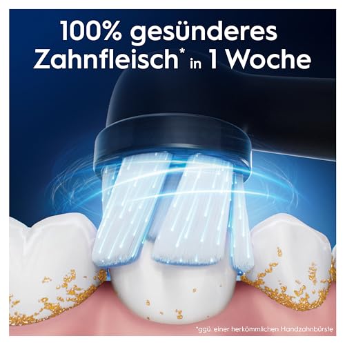 Oral-B iO Aufsteckbürsten Sanfte Reinigung, Schwarz, 4 Stück – Ansicht 3