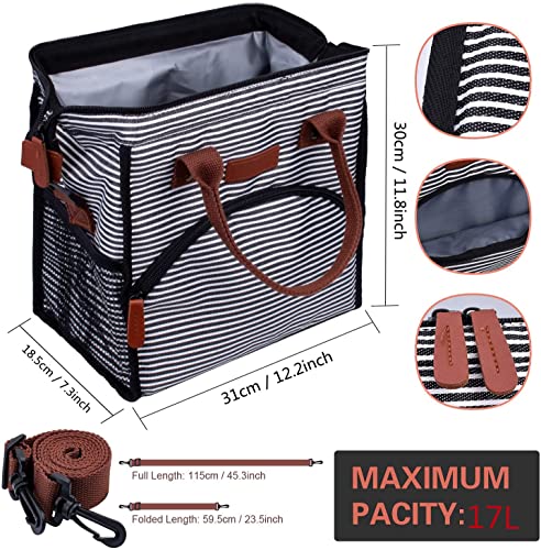 ZATOGOO Insulated Lunch Bags for Women 17L Insulated Lunch Tote Bags Reusable Cooler Bag Waterproof Leakproof Portable Lunch Box with Shoulder Strap for Office Work Beach - Image 3