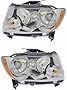 JP Auto Compatible with Jeep Compass Headlights Lamps Set 2011 2012 2013 Halogen Driver and Passenger Side