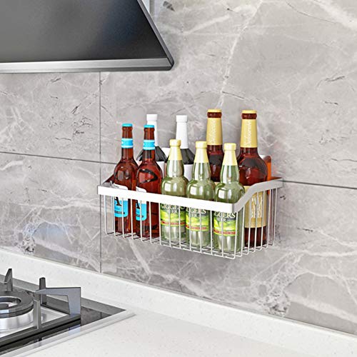 Kaileyouxiangongsi Kitchen Storage Metal Wire Fruit Basket - Sus304 Stainless Steel Organizer Storage Bin Baskets For Bathroom - Space Saving Design For Pantry Organization （Silver） #TOP3