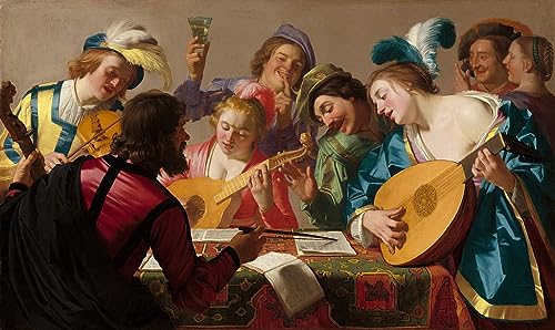 Art mural Peinture Le Concert Gerrit Van Honthorst impression grand format