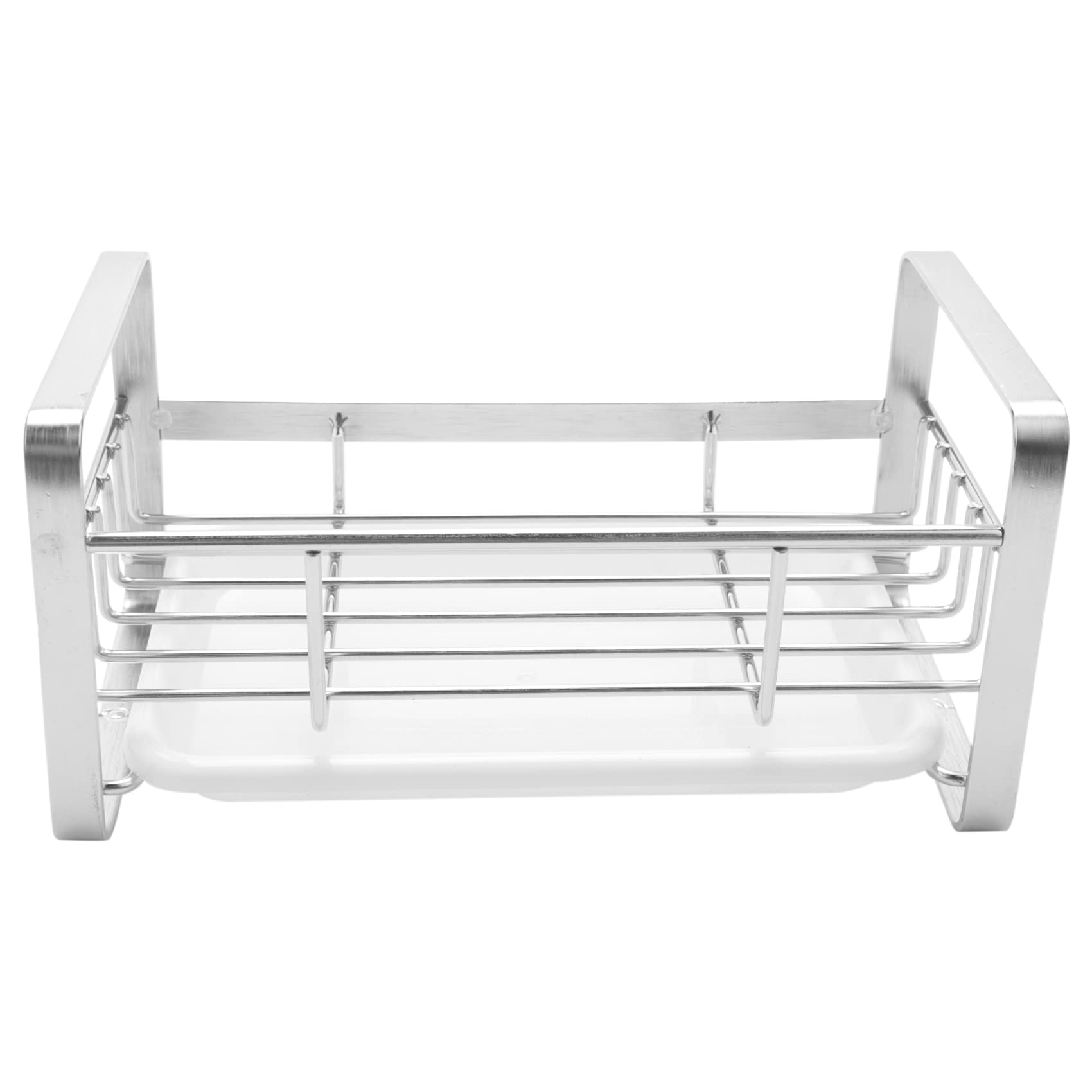 CTRLZS Sponge Holder, Sponge and Soap Holder for Kitchen Sink, 304 Stainless Steel Kitchen Dish Soap Tray Organizer