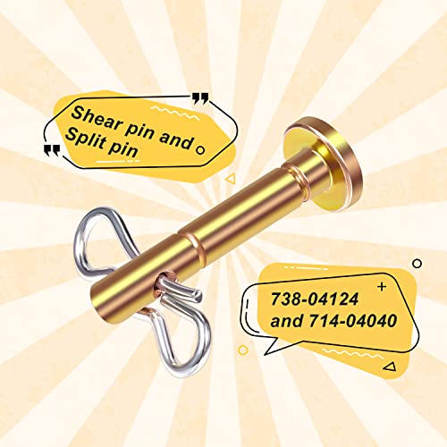 10 Stück 1,3x0,6x4,1cm Scherstifte und 10 Stück Splinte Ersatzteile Scherbolzen für Cub Cadet 738-04124A 714-04040 Schneefräse MTD Craftsman Cub Cadet