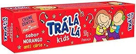 Trá Lá Lá Creme Dental Morango Kids Vermelho 50 G