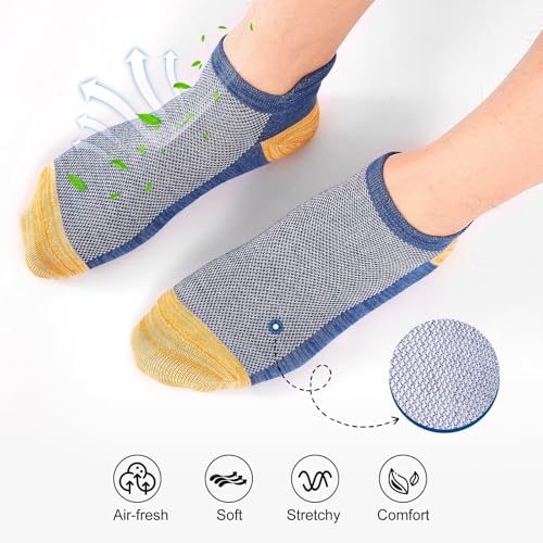 8 Pack Ankle Socks for Men Women, Cotton Breathable Thin Low Cut Short Socks for Casual, Daily Wear2