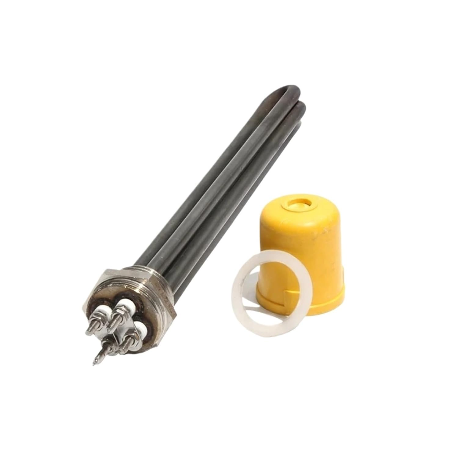 1-Inch DN25 Heating Element 3-12KW 220V - 304 Stainless Steel Water Heating Tube(Only Heater,12KW 350mmL)
