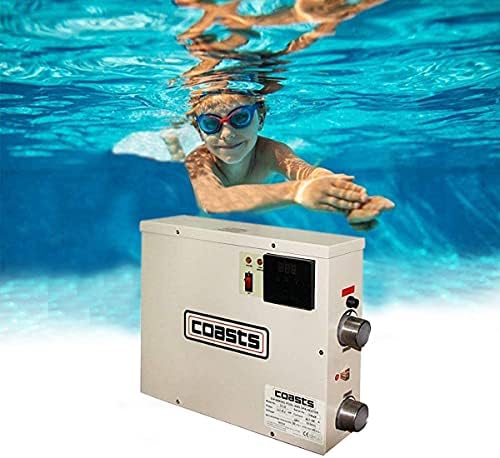 AYCHLG 65000Btu/Hr 240V Up to 10000 Gallons Mini Swimming Pool Heater Thermostat for Swimming Pools, SPA Pools,Bathtubs,In-Ground Pools and Spas Above Ground Outdoors Pool,Need 75A GFCI