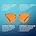 THL Sleep Blue Light Blocking Glasses for Better Sleep - Rimless - Amber Orange Computer Filter Anti Eye Strain Lenses (Black) Regular