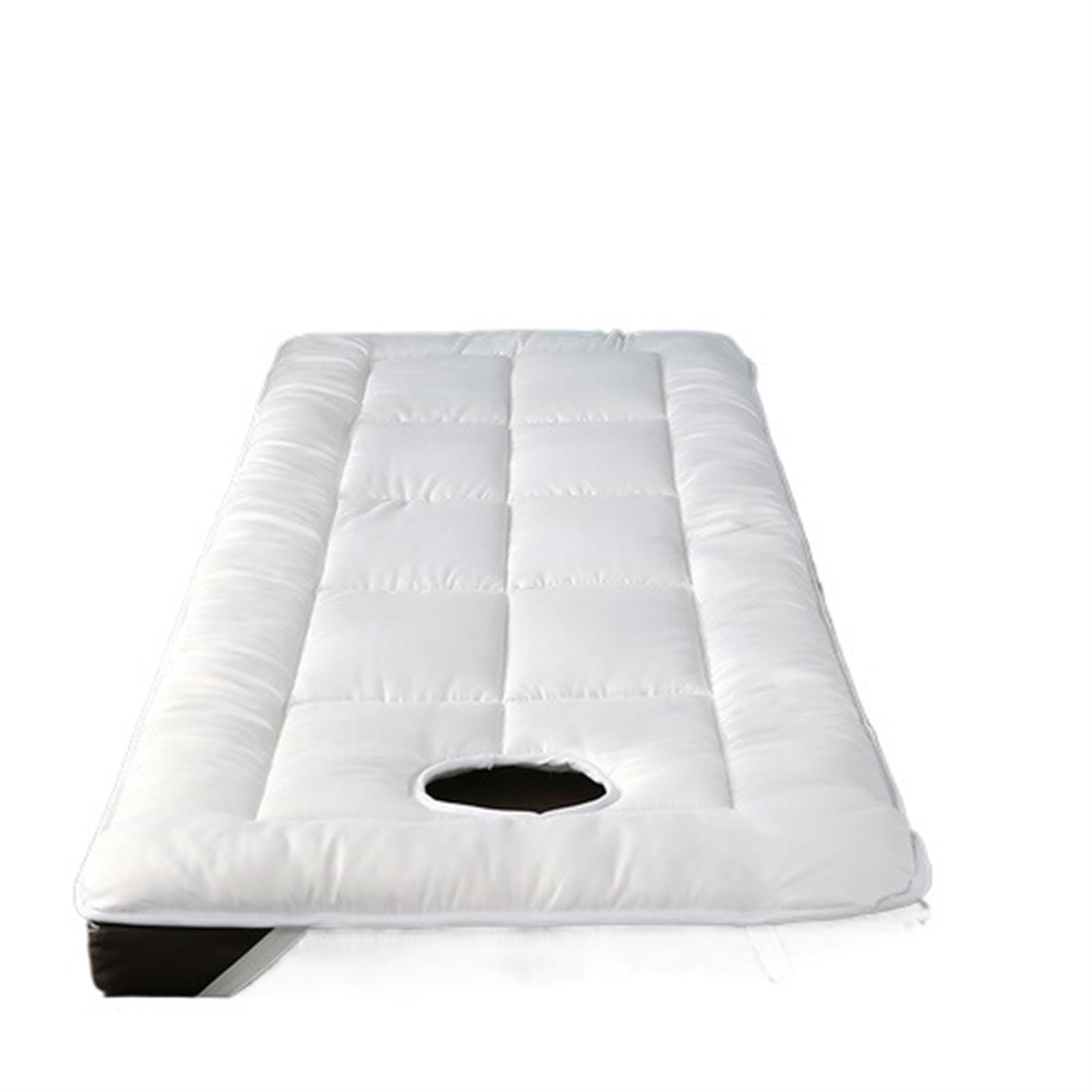 Topper for Massage Bed Beauty Salon Bed Mattress Mat Thickened Cushion Anti Slip Room Massage Pad With Hole(White,80x190cm)