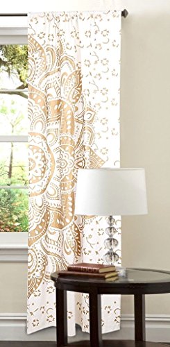 Gdonline Window Door Curtains Indian Mandala Window Drapes Set Wall Tapestry Window Curtains Wall Hanging Valances For Window Room Divider #TOP4