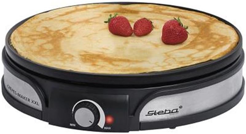 Steba Crêpes Maker XXL CR 36, incl. degrech and pancake spatula, 35 cm diameter, removable plate, stepless temperature control 18-76-00 stainless steel black
