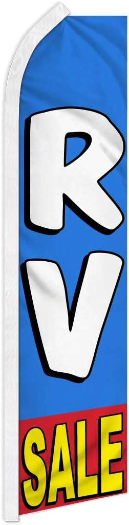 RV Sale Swooper Feather Flag - Great for Car Lots, RV Stores, and Dealerships