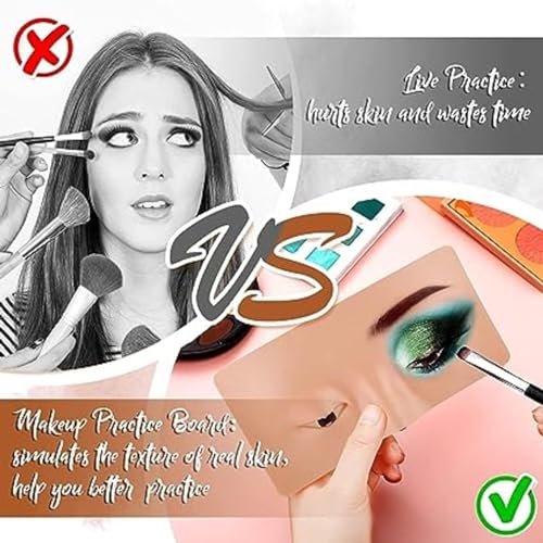 MF® Eye Make Up Practice Dummy | Make Up Practice Face Board | Silicon Make up Face Practice Skin Board | For Beginners and Make Up Artists | Beginner Makeup Artist The Perfect... - Image 6