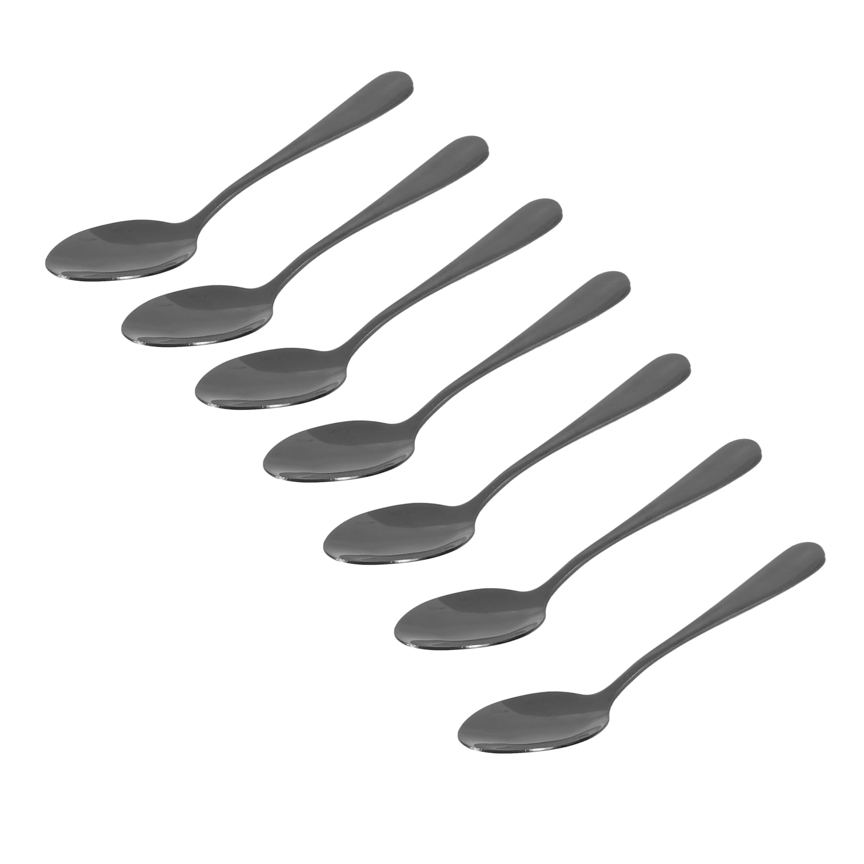 Cuilleres A Cafe Noires Cuilleres A Cafe, Cuilleres A Gateau en Acier Inoxydable Mini, Cuillere A Creme Glacee, Petites Cuilleres pour Le Dessert, Lot de 30 (Cuilleres A Cafe Noir)