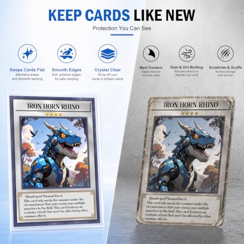 Image of 3000 Counts Card Sleeves TopLoaders for Trading Cards, Soft Clear Baseball Card Sleeves Plastic Card Protector for Football Card Sports Cards Game Card Standard Cards