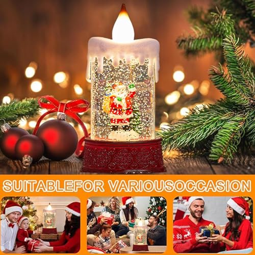 Vela de Navidad sin llama para decorar centros de mesa y chimeneas este invierno 7