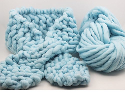 Zituop Super Chunky Roving Bulky Yarn For Hand Knitting Crochet, 250G, 8.8 Ounze(Light Green) #TOP4