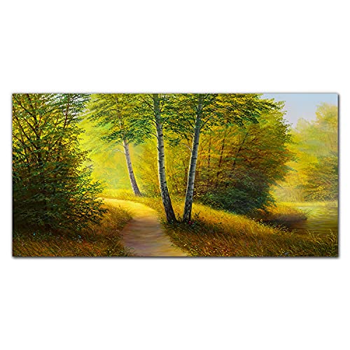 Tableau en verre trempé 100x50cm avec impression forestière Coloray