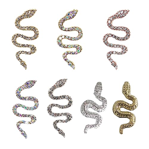 Mikinona Unique 3D Nail Charms Snake Design Manicure Decorations Stylish Nail Art Set