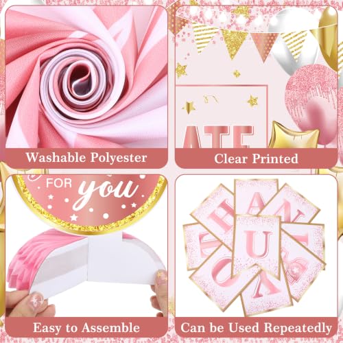 Image of Pink Rose Gold We Appreciate You Party Decorations for Women Labor Day