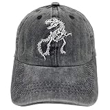 NVJUI JUFOPL Boys' Skull Dinosaur Hat, Washed Vintage Summer Baseball Cap for Kids Ages 3-11
