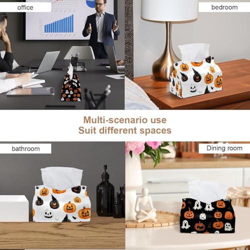 Boîtes à mouchoirs d'Halloween : housse lavable pour masquer vos cartons