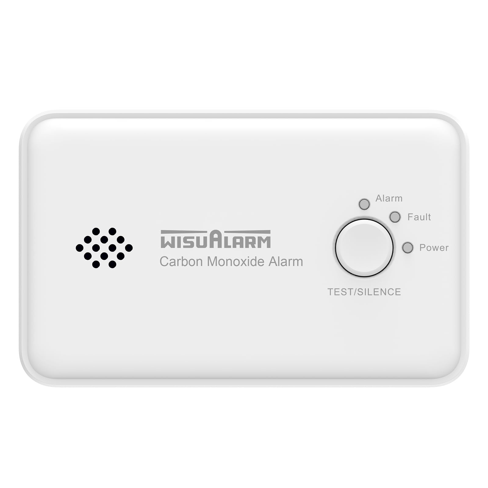 Wisualarm Kohlenmonoxid Melder - 10 Jahre Batterie, CO Warner Zertifiziert durch TÜV, Standalone Gerät