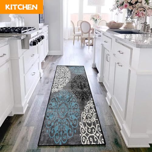 Alfombra antideslizante lavable para pasillo con trasera de goma 3