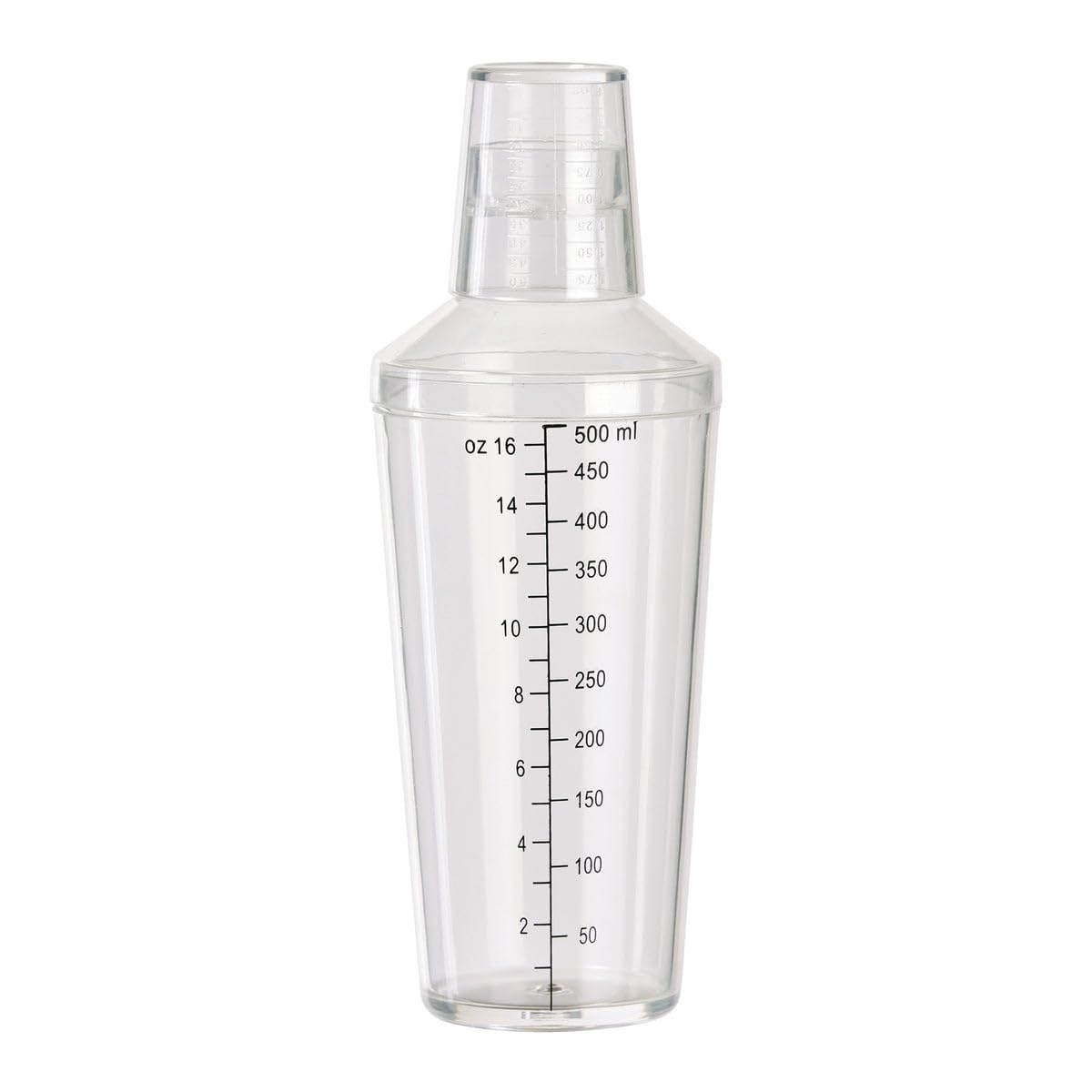 Winco 16oz Shaker Cups - Clear Plastic -1