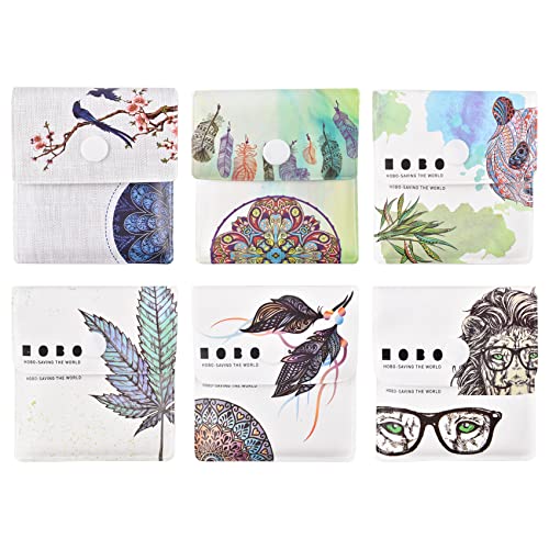 6 PCS Pocket Portable Car Ashtray Pouch Reusable Portable Ashtray