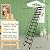 TECHTONGDA Attic Ceiling Ladder, Folding Ladder Loft Stair, Attic Steps Pull Down 13 Steps Attic Stairs, Hidden Type Attic Access Ladder with Opening Size 31.5x35.4in, Vertial Height 10.5ft, for Attic