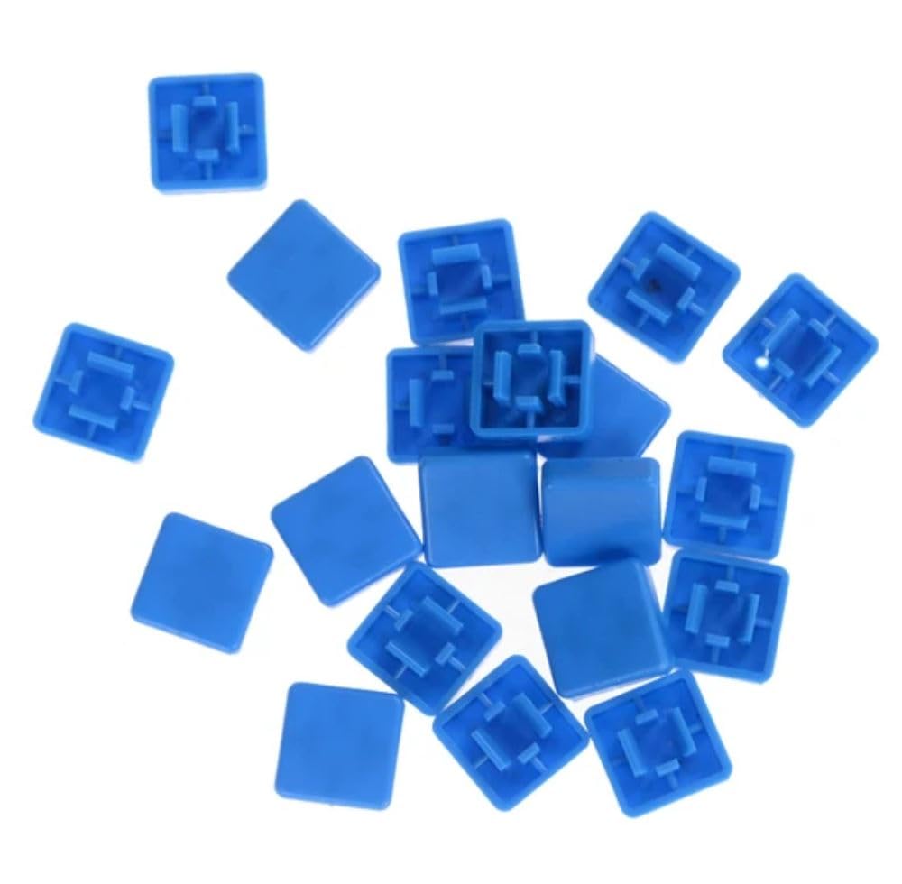 SHOKITECH Square Cap for 12x12x7.3mm Square Tachile Switch Blue(Pack of 10)-image-46