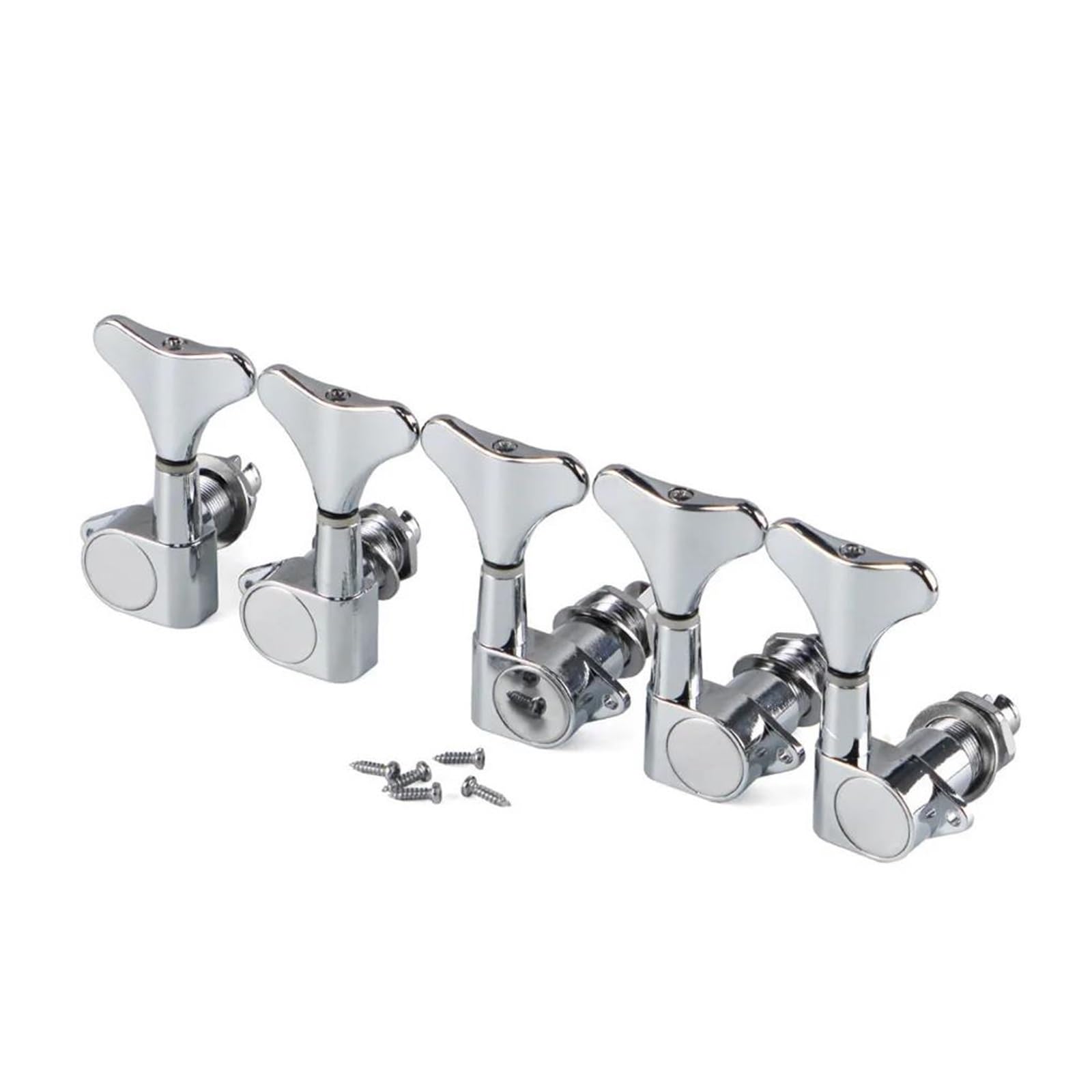 Juego De Afinador 5 Piezas Para Bajo Eléctrico Cuerdas Clavijas Guitarra(3L2R Chrome)