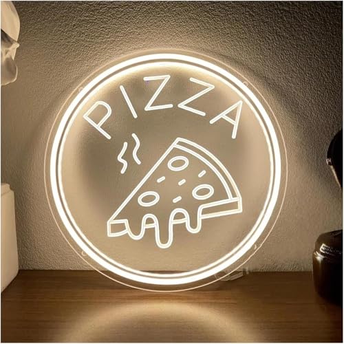 Enseigne au néon Pizza 60cm avec luminosité réglable pour déco murale